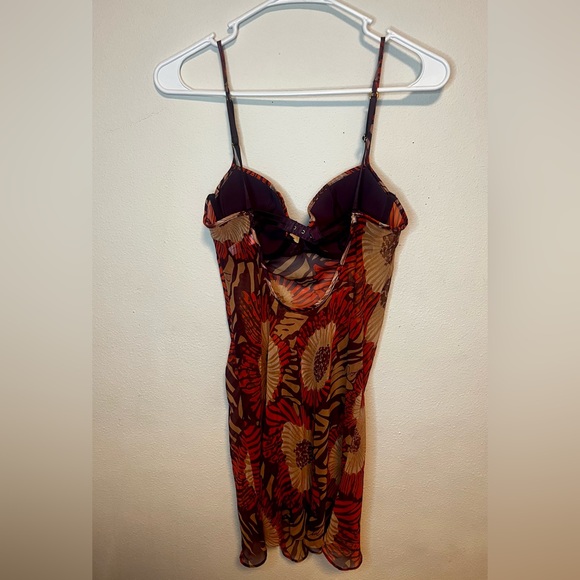 Victoria's Secret Silk Babydoll Floral Print Slip Dress Chemise Very Sexy 34 C - Picture 8 of 10